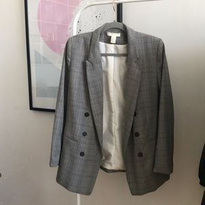 Plaid boyfriend jacket